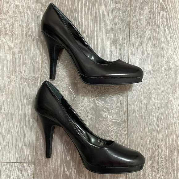 Alfani Maddy Leather Platform Pumps Heels Black 9.5M - Picture 10 of 15